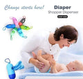Portable Diaper Bag Dispenser for Babies – Includes 2 Refill Rolls, Travel Poop Bag Holder